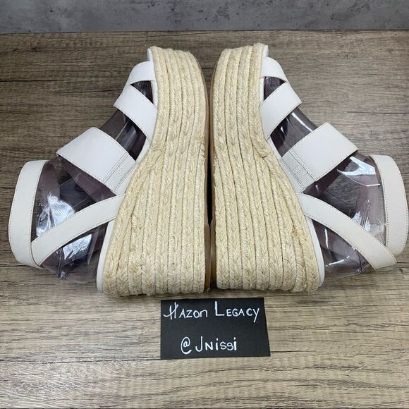 Nine West~Women’s~”Kushala”~Ivory~Wedge Sandals~Size 8M  - Picture 9 of 11